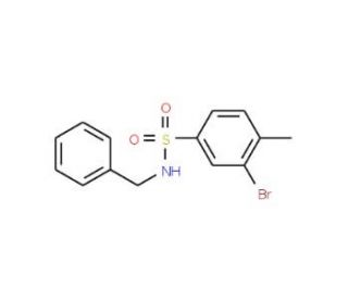 N-Benzyl-N-3-bromo-4-methylbenzenesulphonamide (CAS 850429-67-3) - chemical structure image