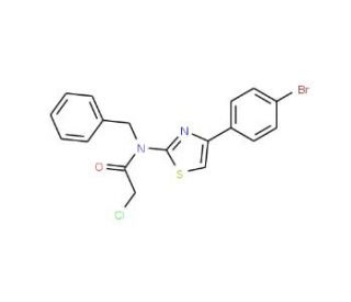 N-Benzyl-N-[4-(4-bromo-phenyl)-thiazol-2-yl]-2-chloro-acetamide - chemical structure image