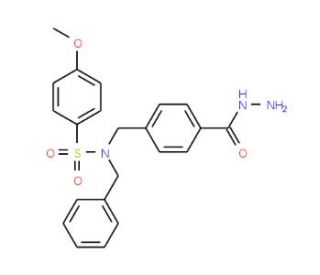 N-Benzyl-N-(4-hydrazinocarbonyl-benzyl)-4-methoxy-benzenesulfonamide - chemical structure image