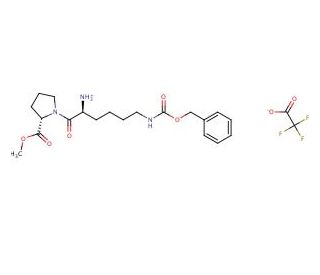 N-Benzyloxycarbonyl-L-lysyl]-L-proline Methyl Ester Trifluoroacetic Acid Salt - chemical structure image