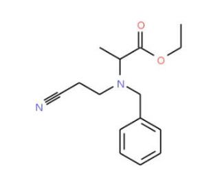 N-(&beta;-Cyanoethyl)-N-(ethoxycarbonylethyl)benzylamine - chemical structure image