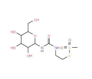 N-(&beta;-D-Glucopyranosyl)-N&prime;-[(2-methanethiosulfonyl)ethyl] Urea (CAS 550325-52-5) - chemical structure image