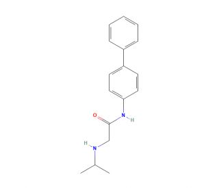 N-Biphenyl-4-yl-2-isopropylamino-acetamide (CAS 852406-44-1) - chemical structure image
