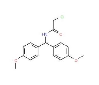 N-[bis(4-methoxyphenyl)methyl]-2-chloroacetamide (CAS 28230-40-2) - chemical structure image