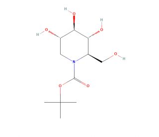 N-Boc-1,5-imino-1,5-dideoxy-D-glucitol (CAS 130539-12-7) - chemical structure image