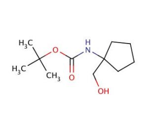 N-Boc-1-amino-1-cyclopentanemethanol (CAS 174889-22-6) - chemical structure image