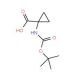 N-Boc-1-aminocyclopropanecarboxylic acid (CAS 88950-64-5) - chemical structure image
