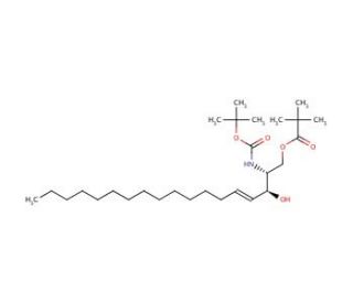 N-Boc-1-pivaloyl-D-erythro-sphingosine (CAS 342649-71-2) - chemical structure image