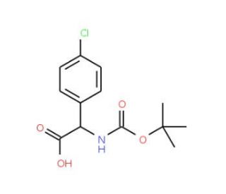 N-Boc-2-(4&prime;-chlorophenyl)-DL-glycine (CAS 209525-73-5) - chemical structure image