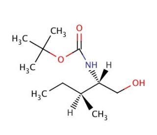 N-Boc-(2S,3S)-(&minus;)-2-amino-3-methyl-1-pentanol (CAS 106946-74-1) - chemical structure image
