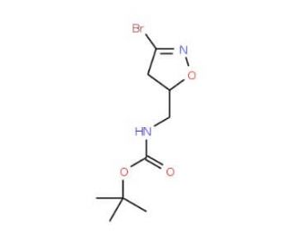 N-Boc-3-bromo-2-isoxazoline-5-methylamine (CAS 109770-82-3) - chemical structure image