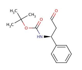 N-Boc-(3S)-3-phenyl-3-aminopropionaldehyde (CAS 135865-78-0) - chemical structure image