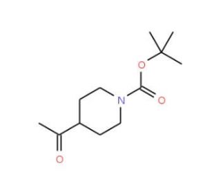 N-Boc-4-acetylpiperidine (CAS 206989-61-9) - chemical structure image