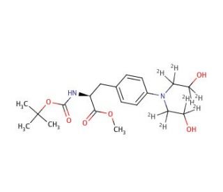 N-Boc-4-[bis(2-hydroxyethyl-d4)amino]-L-phenylalanine Methyl Ester - chemical structure image