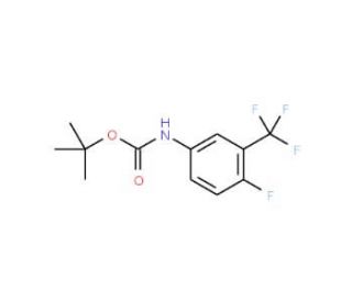 N-BOC-4-Fluoro-3-trifluoromethylaniline (CAS 1072945-57-3) - chemical structure image