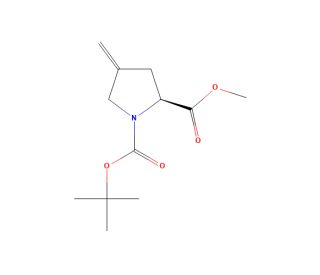 N-Boc-4-methylene-L-proline Methyl Ester (CAS 84348-39-0) - chemical structure image