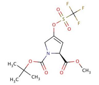 N-boc-4-Trifluoromethanesulfonyloxy-2,5-dihydro-1H-pyrrole-2-carboxylic acid methyl ester (CAS 462125-00-4) - chemical struct