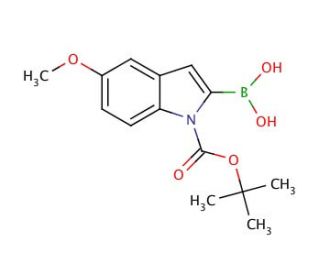 N-Boc-5-methoxy-2-indolylboronic acid (CAS 290331-71-4) - chemical structure image