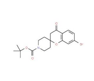 N-Boc-7-bromo-4-oxo-3,4-dihydro-1&prime;H-spiro[chromene-2,4&prime;-piperidine] (CAS 936648-38-3) - chemical structure image