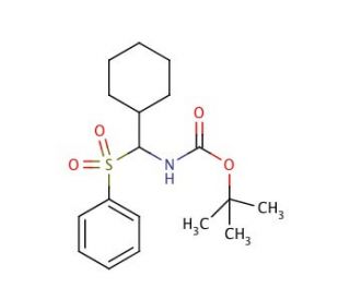 N-Boc-&alpha;-(phenylsulfonyl)cyclohexylmethylamine (CAS 253426-70-9) - chemical structure image