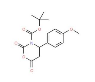 N-Boc-beta-alanine-beta-4′-methoxyphenyl-N-carboxyanhydride (CAS 886362-61-4) - chemical structure image