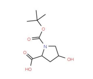 N-Boc-cis-4-hydroxy-D-proline (CAS 135042-12-5) - chemical structure image