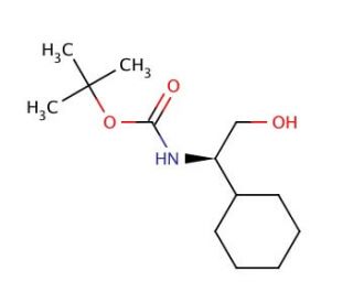 N-Boc-D-cyclohexylglycinol (CAS 188348-00-7) - chemical structure image