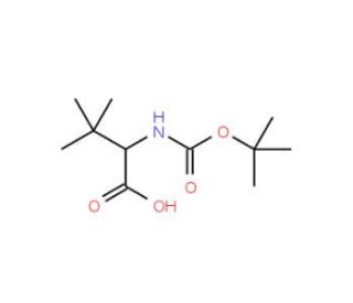 N-Boc-D-tert-leucine (CAS 124655-17-0) - chemical structure image