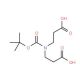 N-Boc-iminodipropionic acid (CAS 143766-89-6) - chemical structure image