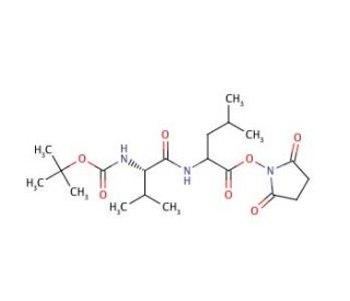 N-Boc-L-valinyl-L-leucinyl N-Hydroxysuccinimide Ester (CAS 84642-33-1) - chemical structure image