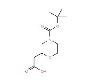 N-Boc-morpholine-2-acetic acid (CAS 766539-28-0) - chemical structure image