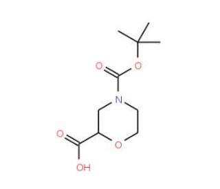 N-Boc-morpholine-2-carboxylic acid (CAS 189321-66-2) - chemical structure image