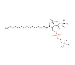 N-Boc-[N-3-O-isopropylidene]-D-erythro-sphingosylphosphorylcholine - chemical structure image