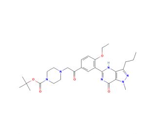 N-Boc-N-desethyl Acetildenafil (CAS 1246820-46-1) - chemical structure image