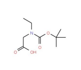 N-Boc-N-ethyl-glycine (CAS 149794-10-5) - chemical structure image