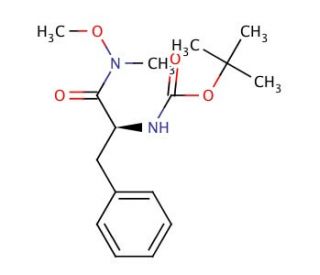 N-Boc-N-methoxy-N-methyl-L-phenylalaninamide (CAS 87694-53-9) - chemical structure image