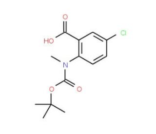 N-Boc-N-methyl-5-chloroanthranilic acid (CAS 886362-04-5) - chemical structure image