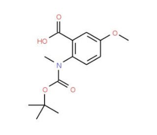 N-Boc-N-methyl-5-methoxyanthranilic acid (CAS 886362-08-9) - chemical structure image