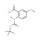 N-Boc-N-methyl-5-methoxyanthranilic acid (CAS 886362-08-9) - chemical structure image