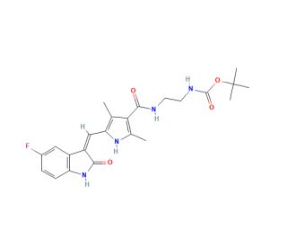 N-Boc-N,N-didesethyl Sunitinib (CAS 1227960-76-0) - chemical structure image
