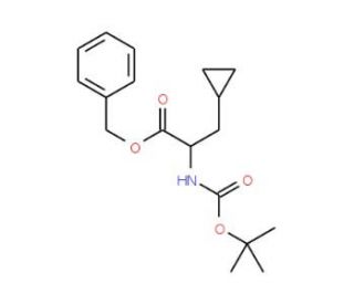 N-Boc-(S)-cyclopropylalanine benzyl ester (CAS 406681-37-6) - chemical structure image
