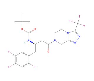 N-Boc-Sitagliptin (CAS 486460-23-5) - chemical structure image