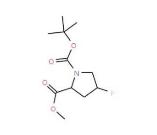 N-Boc-trans-4-fluoro-L-proline methyl ester (CAS 203866-18-6) - chemical structure image