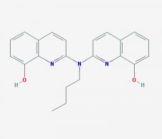 N-Butyl-2,2&prime;-imino-di(8-quinolinol) (CAS 82361-90-8) - chemical structure image