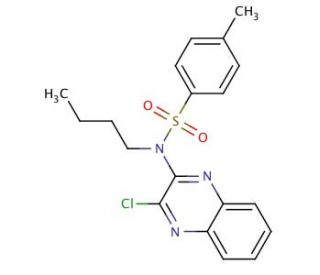 N-Butyl-N-(3-chloro-quinoxalin-2-yl)-4-methyl-benzenesulfonamide - chemical structure image