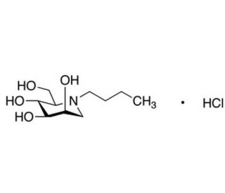 N-Butyldeoxymannojirimycin, Hydrochloride (CAS 355012-88-3) - chemical structure image