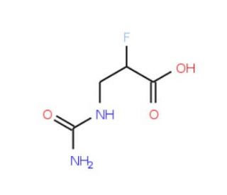 N-Carbamoyl-2-fluoro-&beta;-alanine (CAS 5006-64-4) - chemical structure image