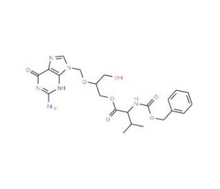 N-Carbobenzyloxy-L-valinyl-ganciclovir (CAS 194154-40-0) - chemical structure image