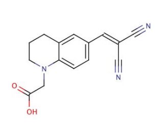N-Carboxymethyl-6-(2,2-dicyanovinyl)-1,2,3,4-tetrahydroquinoline (CAS 47072-52-6) - chemical structure image