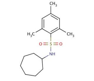 N-cycloheptyl-2,4,6-trimethylbenzene-1-sulfonamide - chemical structure image